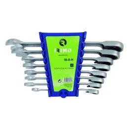 Llave fija combinada 8-19mm carraca 2 bocas irimo 8 pz