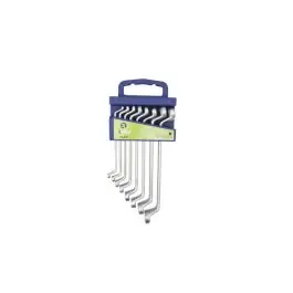 Llave estrella acodada cromo mate juego 8 pzs 6-22 mm irimo