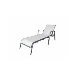Tumbona jard 194x64x32cm reclinable ac/text gr 4 posi import - Natuur