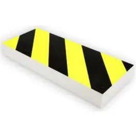Protector parking rectangular negro/amarillo 380x150x45mm bottari