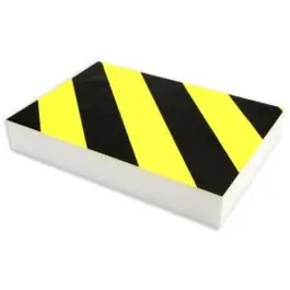 Protector parking rectangular negro/amarillo 295x195x45mm bottari