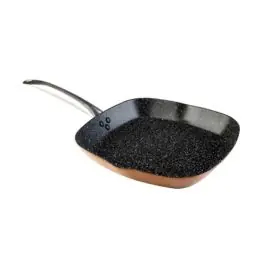 Grill liso aluminio forjado profesional 28 x 28cm cobre wecook