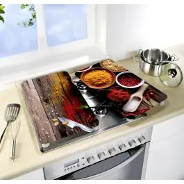 Tabla proteccion vitroceramica vidrio 2 uds condimentos-30x52 cm wenko