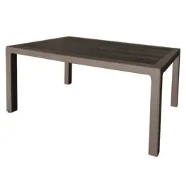 Mesa resina ratan elegance marron 150 x 90 cm garden life