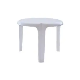 Mesa auxiliar resina 50 x 39 cm blanco garden life
