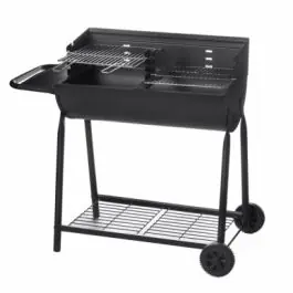Barbacoa carb 107x58x94cm 2 parrillas c/rda acero ldk garden