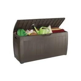 Arcon de resina hollywood marrón 270 l 117x45x57cm keter