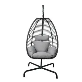 Balancin jardin 1p gr ac/text md 128x128x208cm import - Natuur