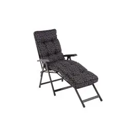 Tumbona plegable alba con reposapies 7 posiciones antracita import - Natuur