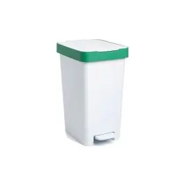 Cubo con pedal smart 25l reciclaje verde-26x36x47cm tatay