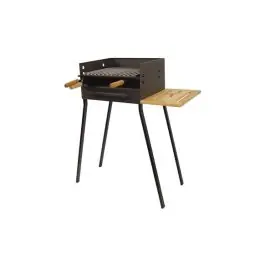 Barbacoa carbon-leña rectangular hierro forjado p 91 x 44 x 37 cm imex el zorro