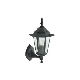 Farol pared ascedente negro ip44 e27 60w luxform