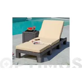 Tumbona ratan resina daytona marron curver