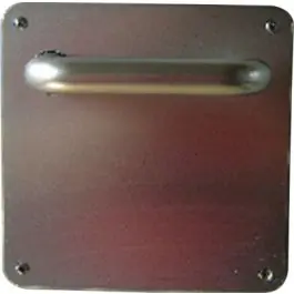 Manilla de puerta 1988/600ch-f1 placa cuadrada alumunio plata f-1 ocariz