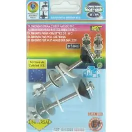 Tornillos inodoro cisterna baja s&m 2 pzs