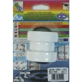 Manguito evac tubo liso 40mm pvc s&m