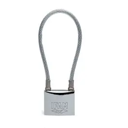 Candado arco largo con cable inox ifam