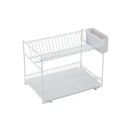 Escurreplatos plastificado pequeño blanco sauvic