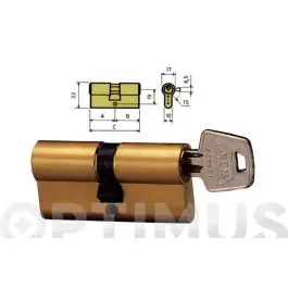 Cilindro e leva larga 30-30 laton, 3 llaves mcm