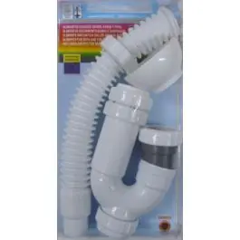 Sifon evac curvo 1 1/2x40mm extension flexible s&m