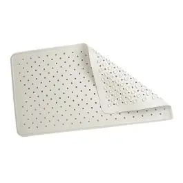 Alfombra de baño 65x36 cm antideslizante blanco dintex