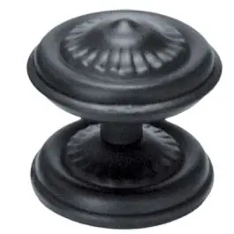 Pomo puerta fijo 73054 rustico el zorro 80 mm negro imex el zorro