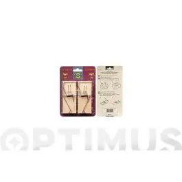 Ratonera tabla madera pequeña n.1 blister 2u sauvic