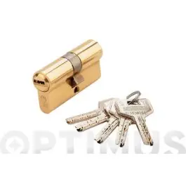 Cilindro seguridad ds15 leva larga 30-40 mm, laton, 5 llaves ezcurra