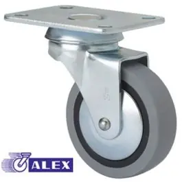Rueda mueble auxiliar giratoria pletina 30 mm 70x55 mm alex - Ruedas alex