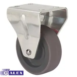 Rueda mueble auxiliar fija pletina 40 kg 60 mm 51x45 mm bicolor alex - Ruedas alex