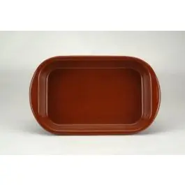 Fuente coc rect 40x25cm c/asa barro cocina tradicional