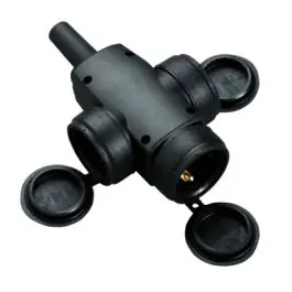 Base aerea elec triple tt tapa ip44 goma ne fenopl. fenoplastica