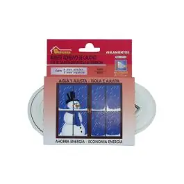 Burlete puerta/ventana adhesivo caucho e 9 mm x 6 m blanco burcasa