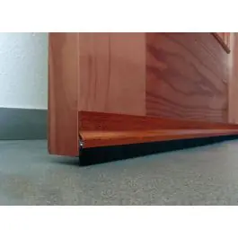 Burlete bajo puerta adhesivo cepillo aluminio 92 cm sapeli burcasa