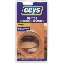 Canto adhesivo para madera 5 m x 19 mm cerezo ceys