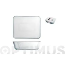 Contenedor vidrio portalimentos con tapa pyrex rectangular - 2,7 l