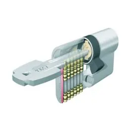Cilindro t60 leva larga 40-40 laton, 5 llaves tesa
