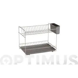 Escurreplatos inox 18/8 pequeño gris sauvic