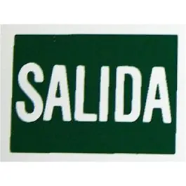 Placa señal adhesiva 320x160mm salida poliest luminiscente super-letra sl