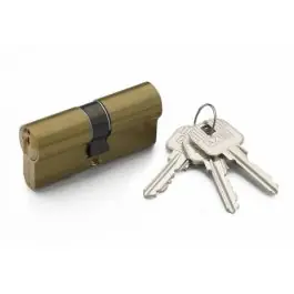 Cilindro yl5 leva larga 30-40 laton, 3 llaves yale
