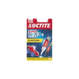 Adhesivo instantaneo super glue-3 plasticos dific. 2 gr + 4 ml loctite
