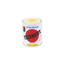 Esmalte al agua ecologico brillante 750 ml amarillo luminoso titanlux