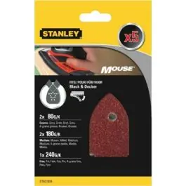 Hoja de lija grano surtido 5 uds stanley