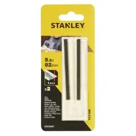 Cuchilla cepillo elec. revers. 82mm ancho tct stanley 2 pz