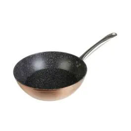 Sarten honda aluminio forjado profesional 24 cm cobre wecook