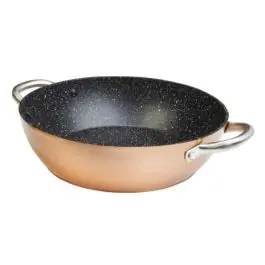 Cazuela baja induccion aluminio forjado profesional 28cm cobre wecook