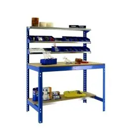 Banco trabajo 1b+3repisas 1445x910x610mm s/t azul bt1 9000 simonrack