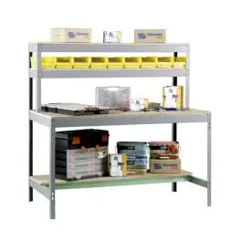 Banco trabajo 1b+3repisas 1445x1210x610mm s/t gris bt1 1200 simonrack