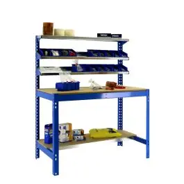 Banco trabajo 1b+3repisas 1445x1210x610mm s/t azul bt1 1200 simonrack