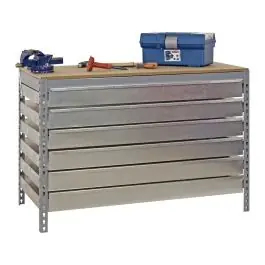 Banco trabajo 6 cajones 842x910x610mm s/t gris bt5 box 900 simonrack